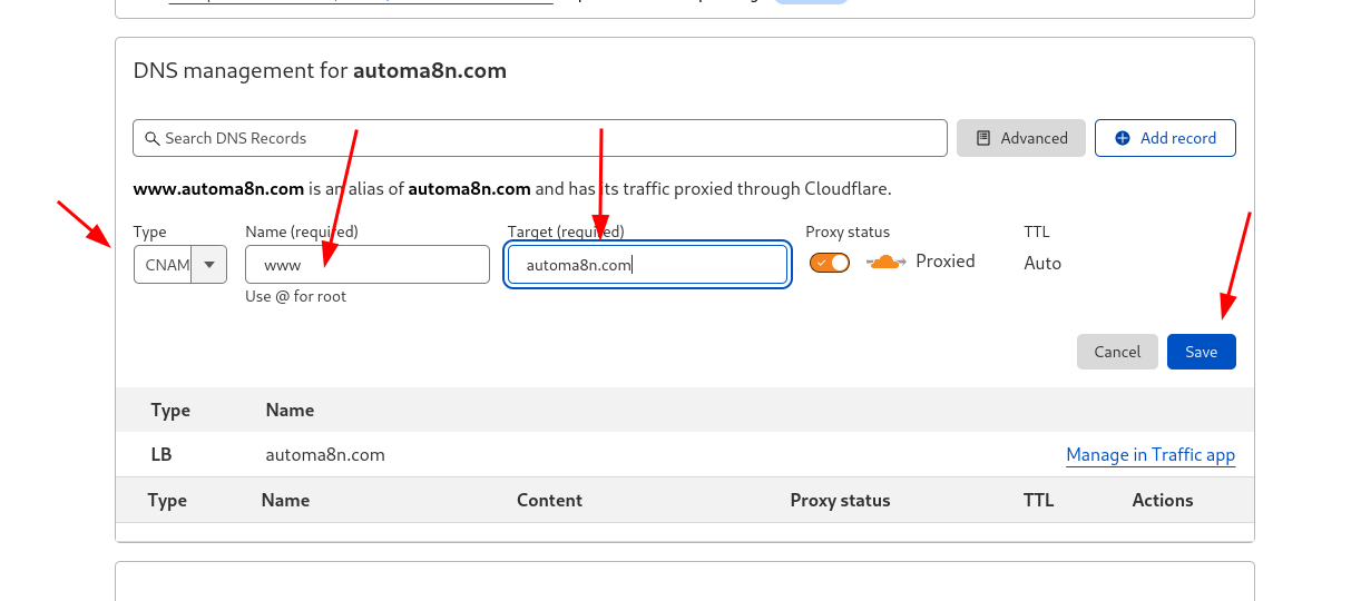 summary of active loadbalancer setting